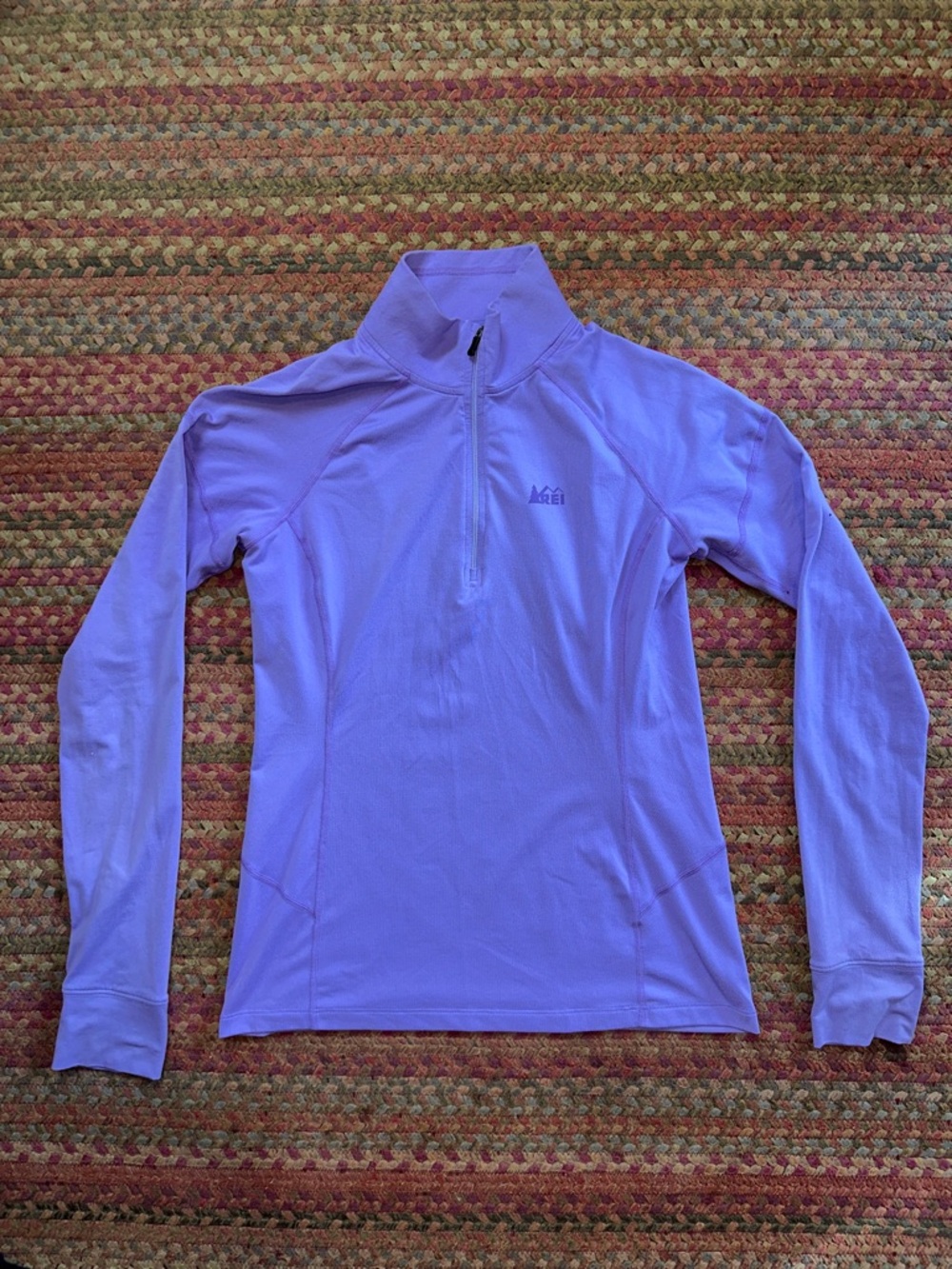 REI CO OP LAVENDER PURPLE THIN PULL OVER POLO LAYER
